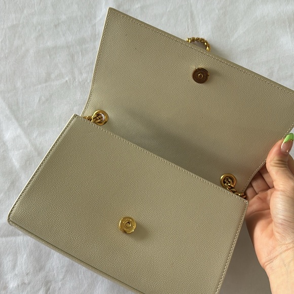 Grain De Poudre Medium Classic Monogram Monochrome Kate Satchel White - Picture 7 of 9